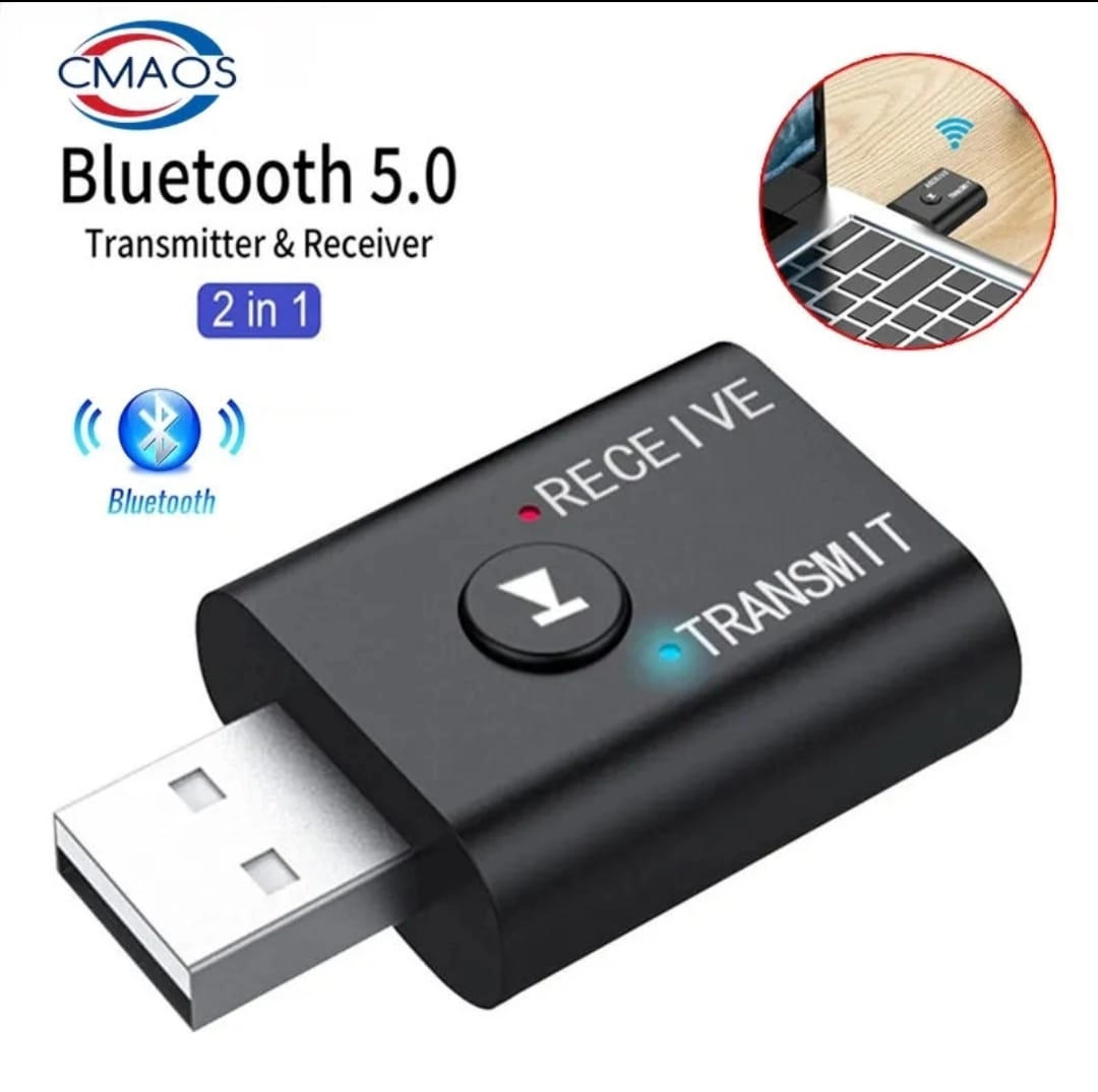 2 In1 USB Wireless Bluetooth Adapter 5 Transmitter Bluetooth for Computer TV Laptop Speaker Headset Adapter Bluetooth Receiver