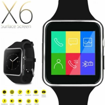 Waterproof X6 Smart Watch Bluetooth SIM Phone Camera For Android iOS Black